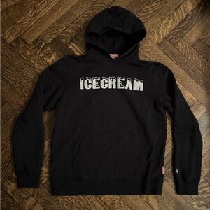 Ice Cream Men’s Black Pullover Hoodie Size Large